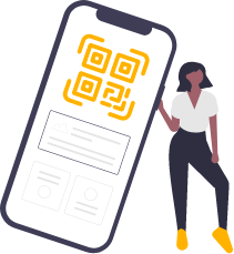 Scanne den QR Code auf dem Geschirr und zeige die Scanbestätigung vor.