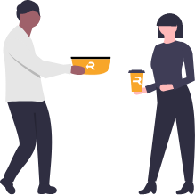 Bringe dein Mehrweggeschirr zurück um den Kreislauf zu schliessen.